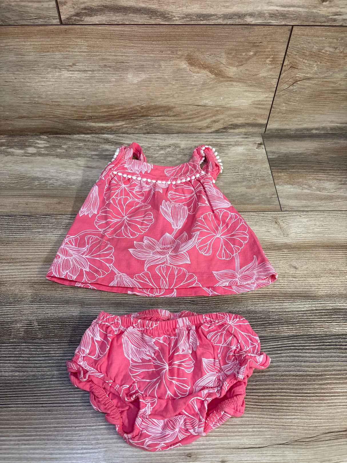 Carter's 2pc Tropical Top & Bloomers Pink sz 3m