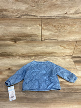 NEW Cat & Jack Chambray Quilted Jacket Blue sz 6-9m