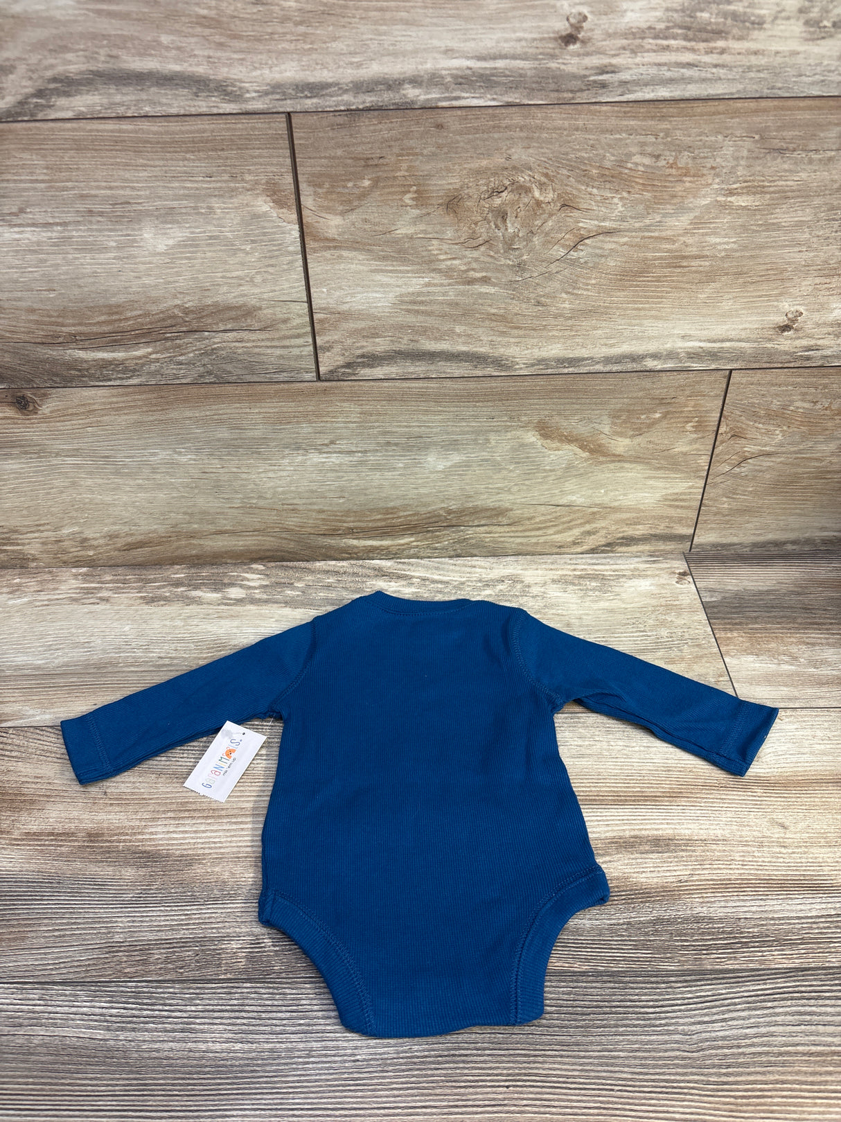 NEW Garanimals Ribbed Long Sleeve Bodysuit Blue sz 0-3m