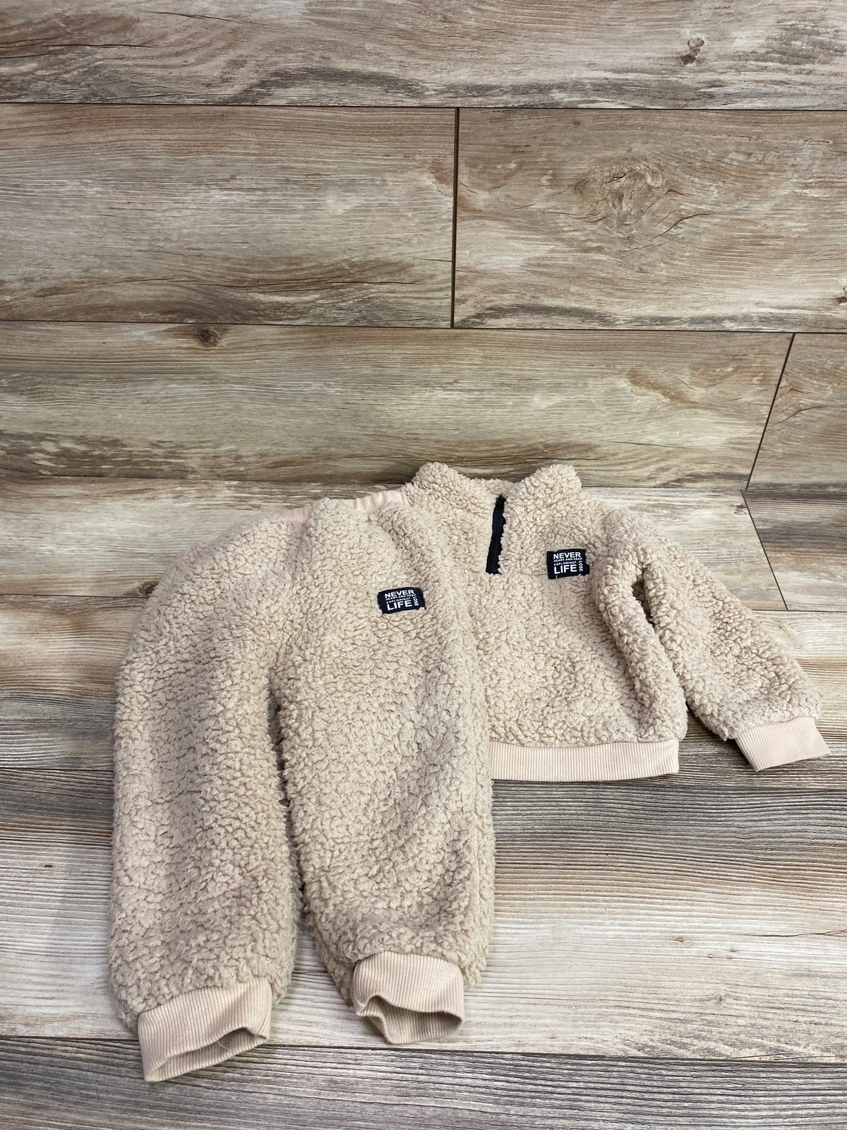 Cozy Cub 2pc Sherpa Half-Zip Jacket & Pants Set Beige sz 12-18m