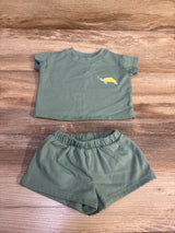 Cloud Island 2pc Shirt & Shorts Set Green sz Newborn