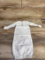 Carter's Cloud Print Sleeper Gown White sz 3m