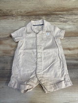 Button-Front Romper Tan sz 3m