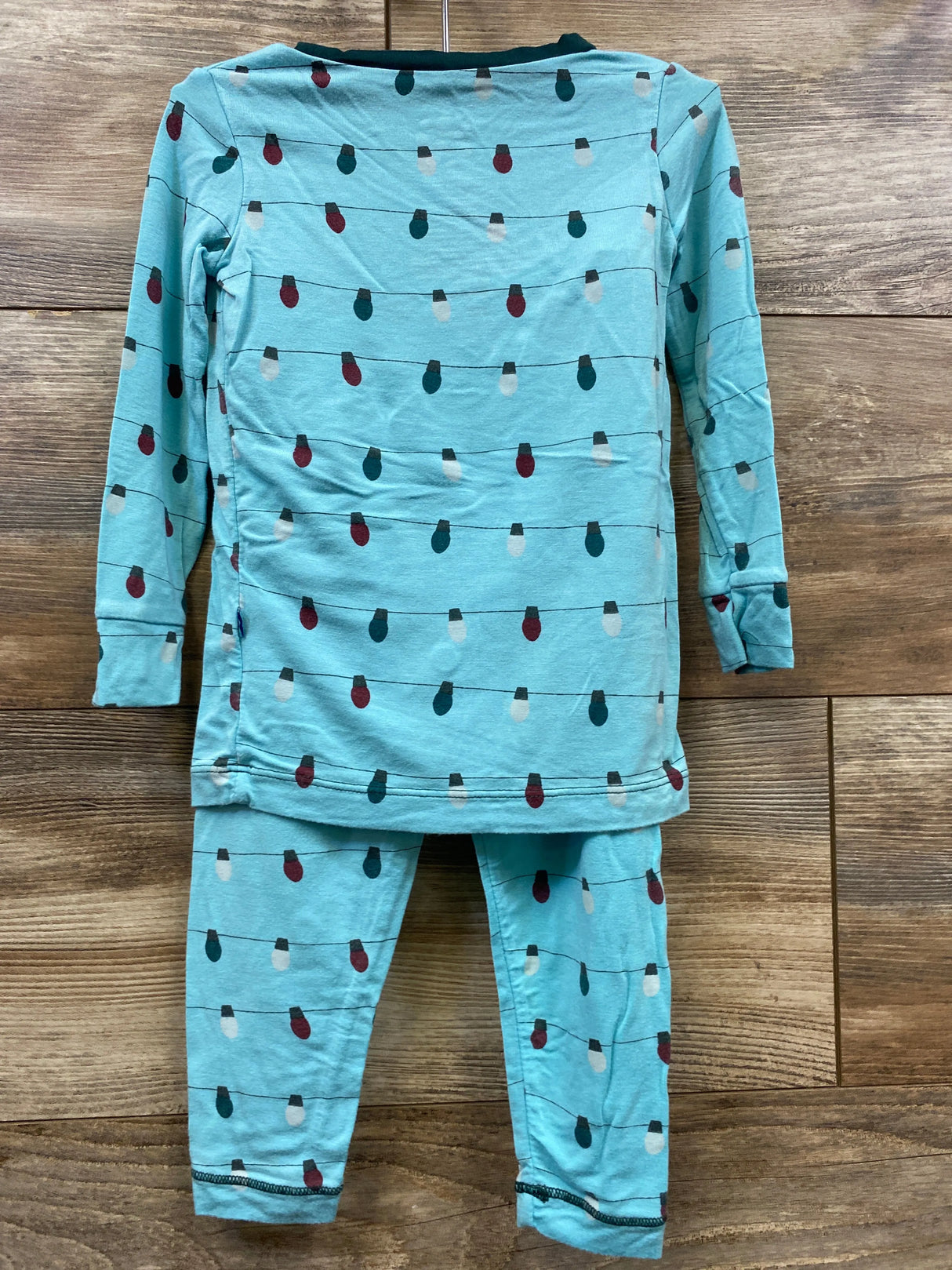 KicKee Kids 2pc Iceberg Holiday Lights Pajama Set sz 2T