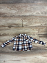 Copper Denim Plaid Button Up Shirt Brown sz 3T