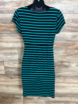 Motherhood Maternity Striped Dress Black sz Medium