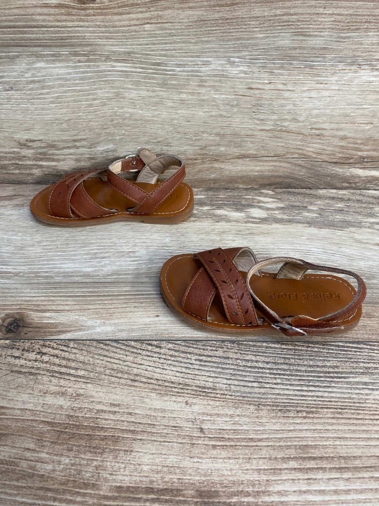 Felix & Flora Open-Toe Brown Sandals sz 6c