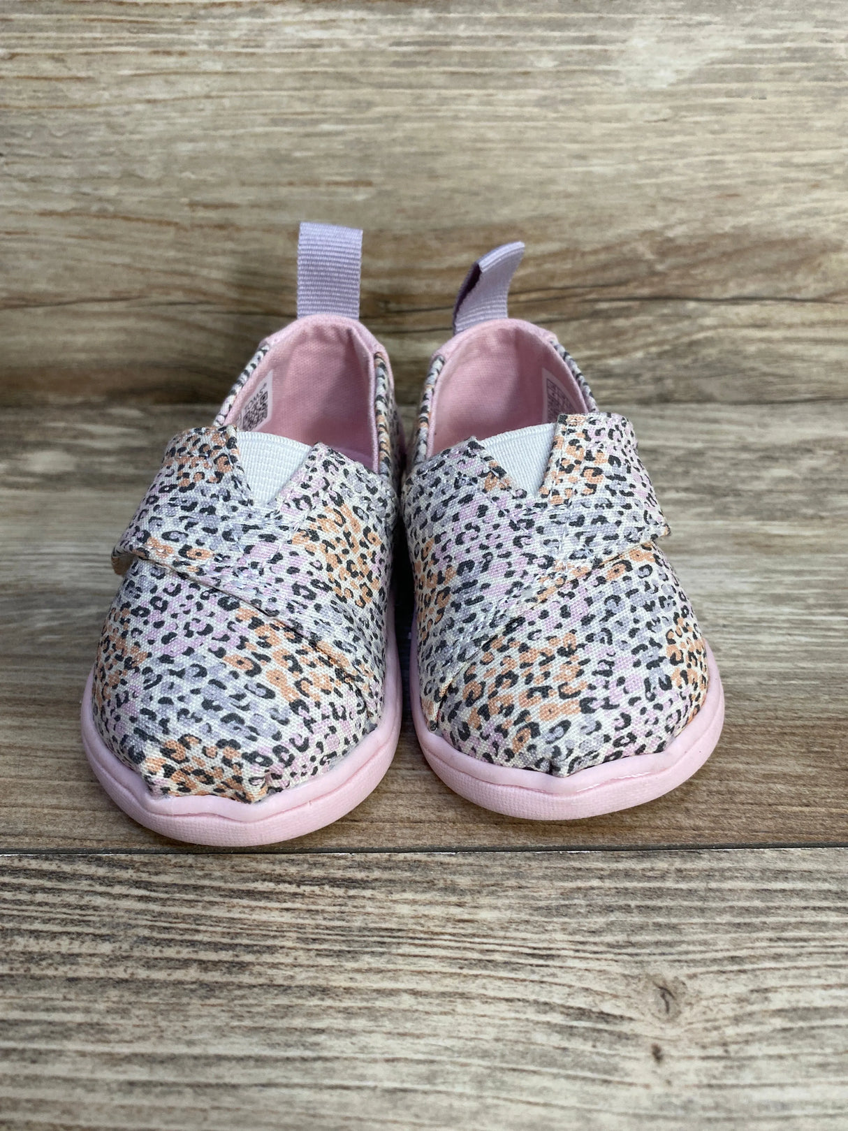 Toms Tiny Alpargata Pink Leopard sz 4c - Me n Mommy To Be