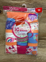 NEW Hanes Girls' 10pk Tagless Bikinis sz 16