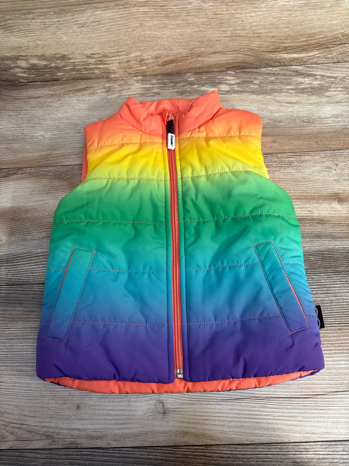 Crayola Double Sided Puffer Vest Orang sz 3T