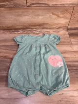 Carter's Button-Front Shortie Romper Teal sz 18m