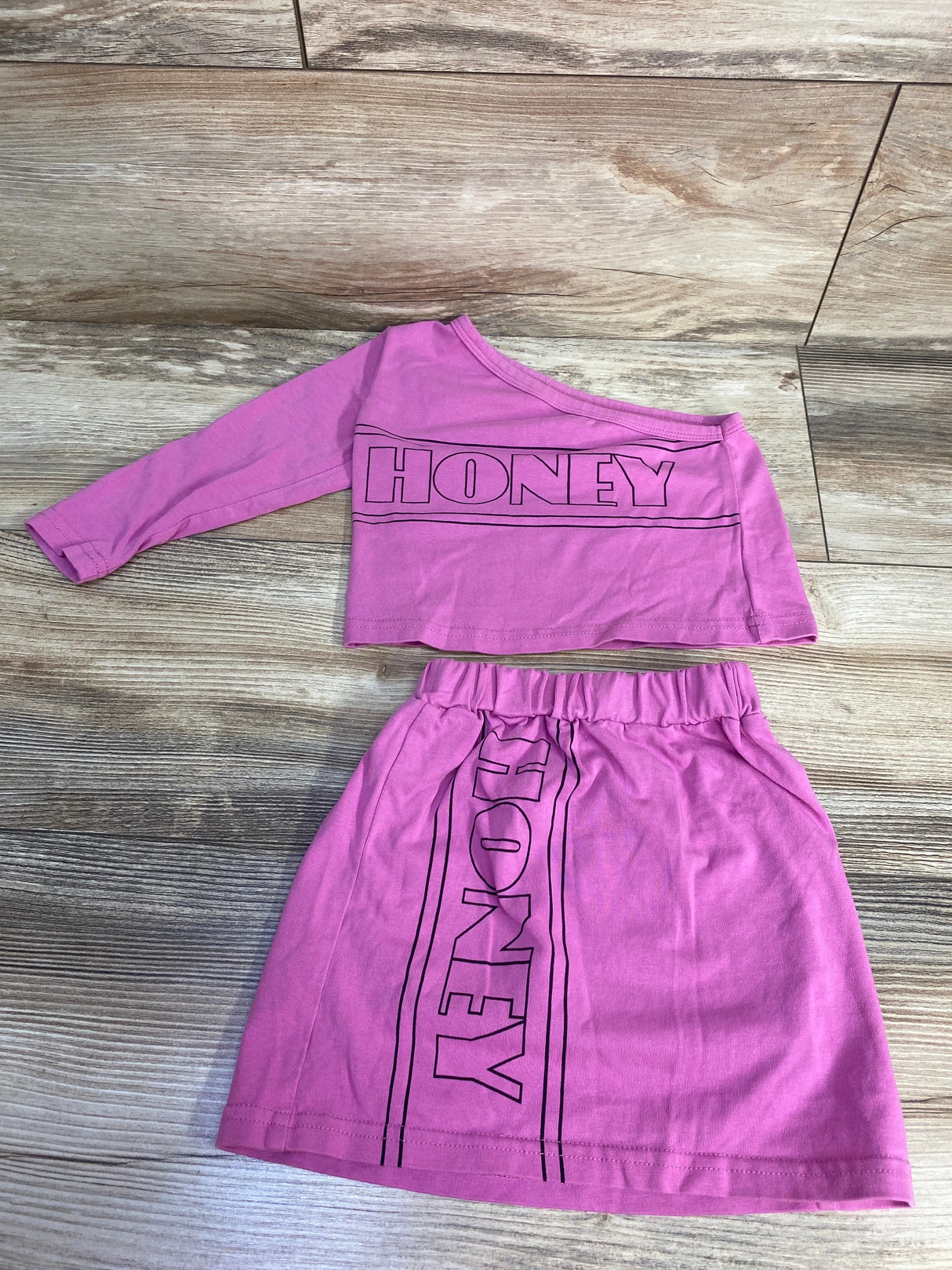 Honey 2pc Cold Shoulder Top & Bottoms Set Pink sz 18-24m