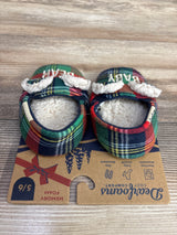 NEW Dearfoams Baby Bear Plaid Slippers sz 5/6c