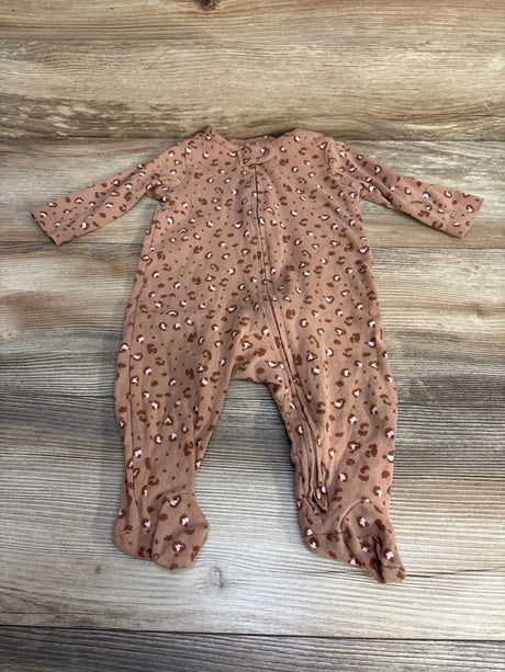 Child Of Mine Leopard Print Sleeper Brown sz 3-6m - Me n Mommy To Be