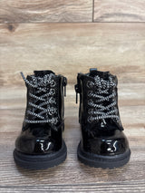 Cat & Jack Lace-Up Combat Moto Boots, Black sz 2c