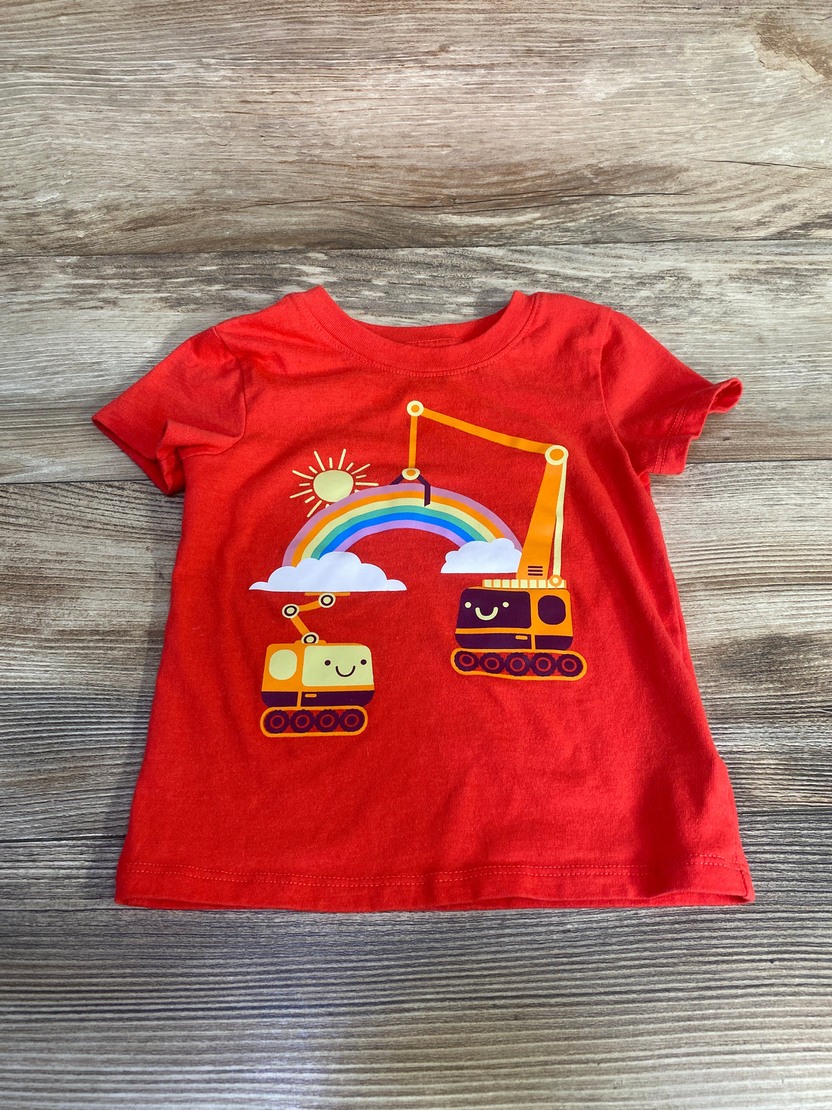 Cat & Jack Construction Shirt Red sz 12m