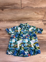Tropical Button-Up Shirt Blue sz 4-5T
