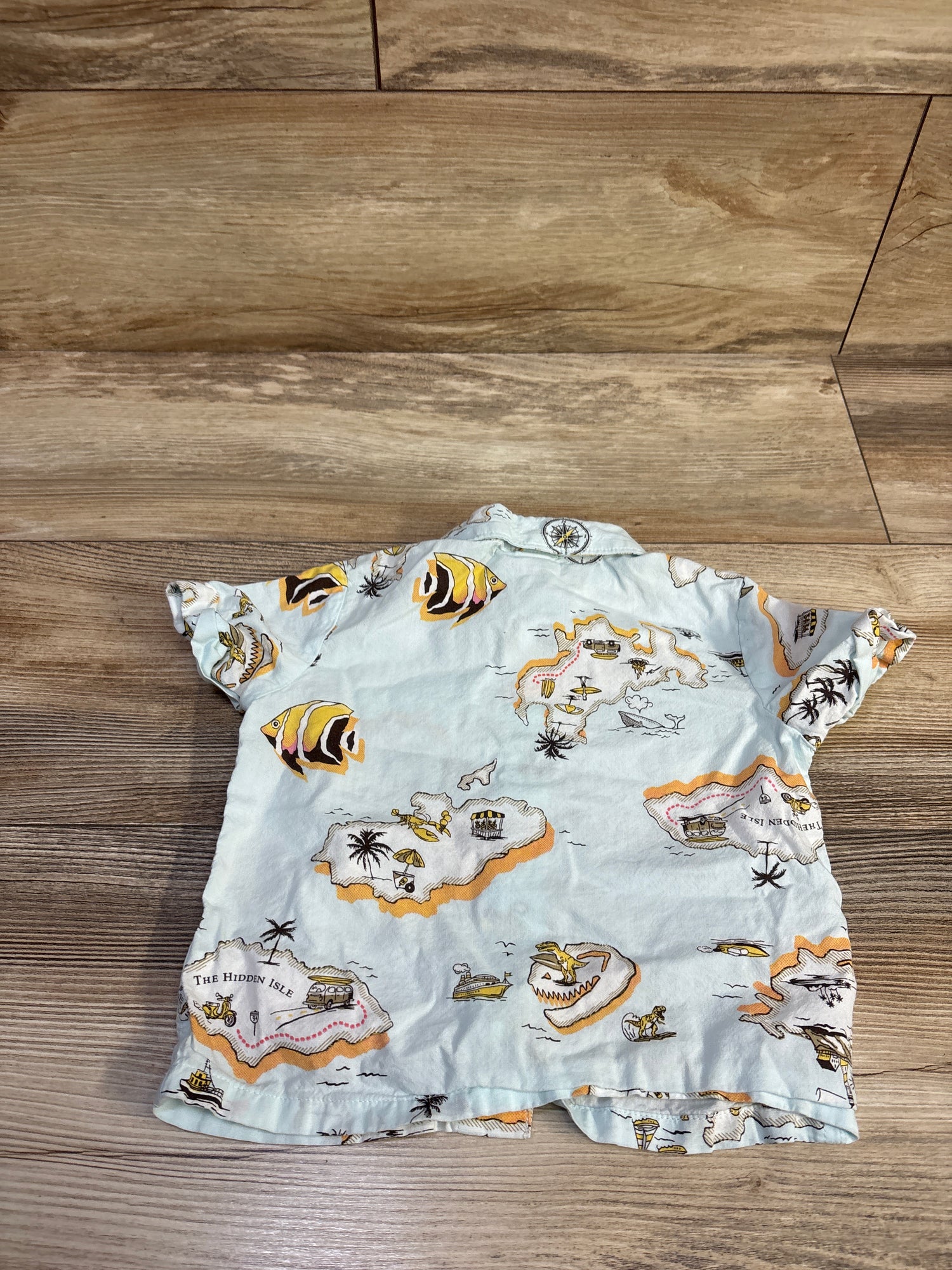 Old Navy Button Up Shirt Blue sz 12-18m