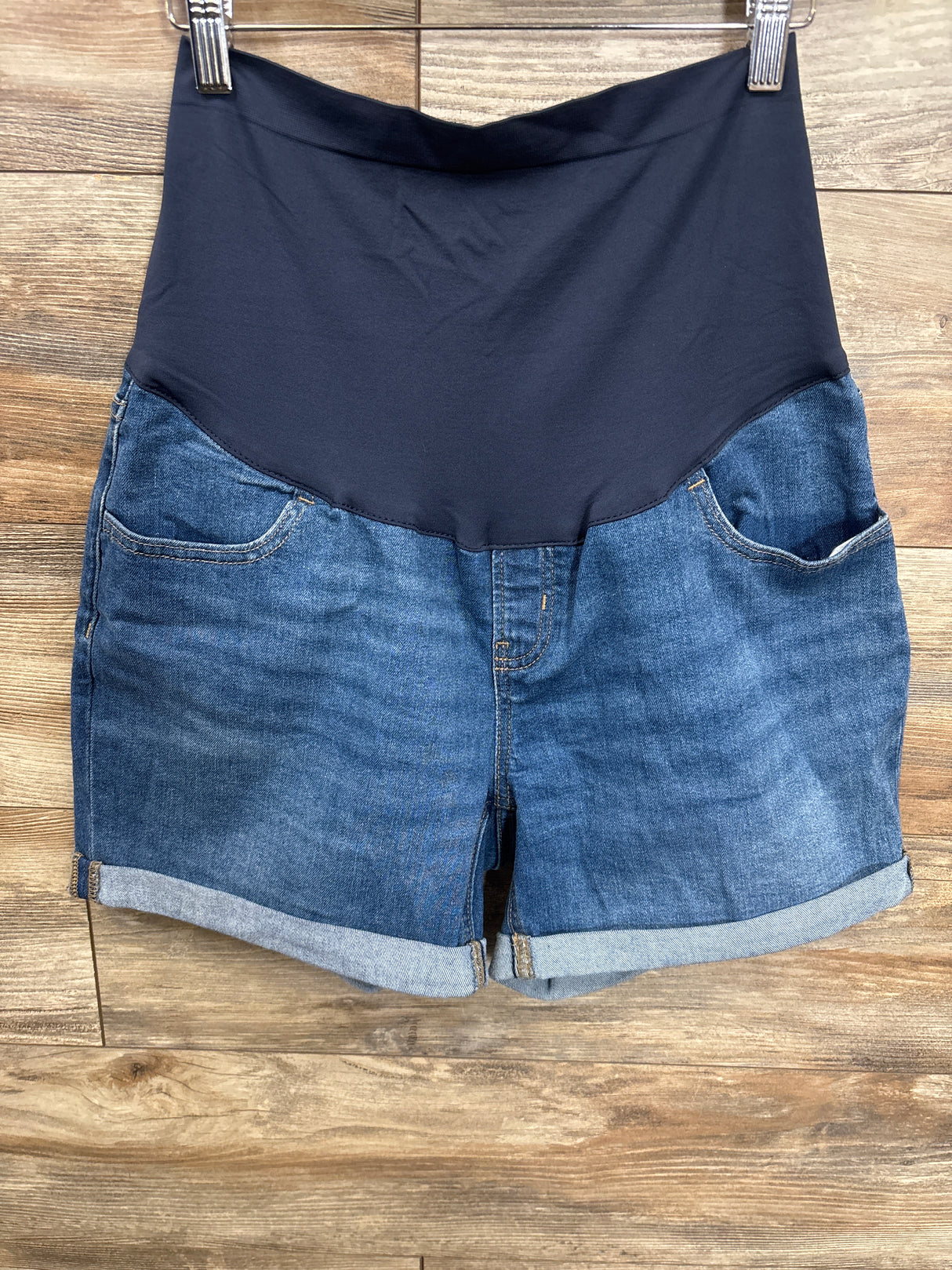 Old Navy Maternity Full Panel Denim Shorts Blue sz Large