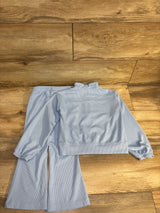 Nike 2pc Ribbed Half-Zip Jacket & Flare PantsSet Blue sz 4T