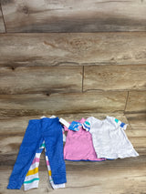 NEW Ms Rachel 4pc Snug Fit Pajama Set White sz 2T