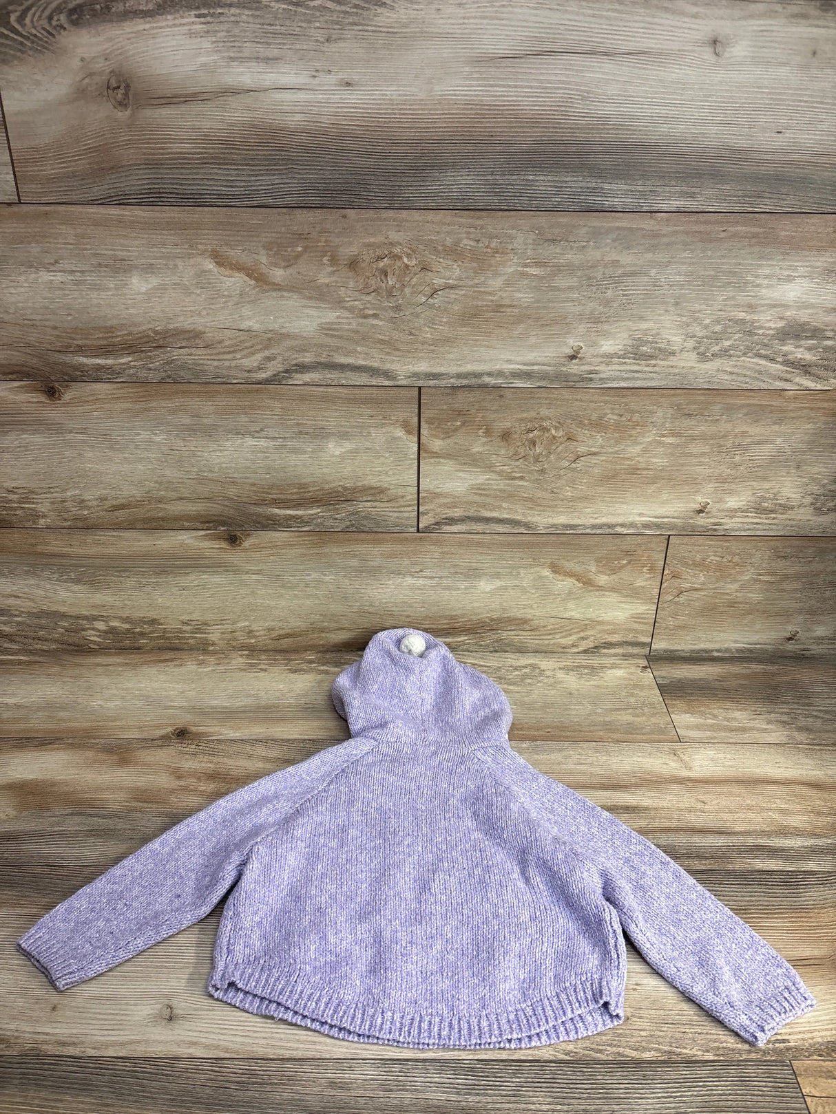 Cat & Jack Cable Knit Hooded Sweater Lilac sz 2T