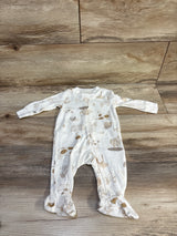 Carter's Ribbed Farm Sleeper Ivory sz 3m