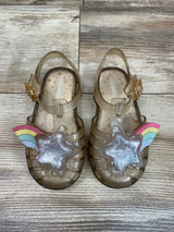 Mini Melissa Glitter Fisherman Jelly Sandals sz 8c