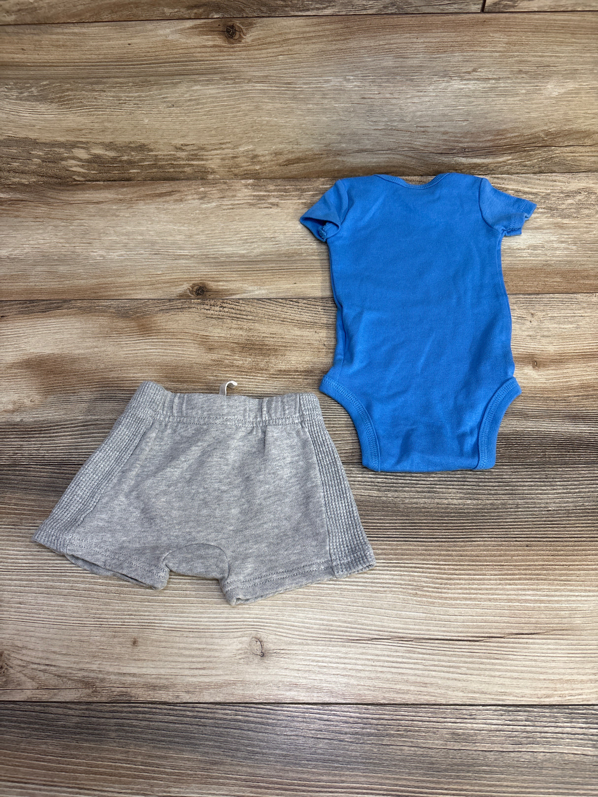 Just One You 2pc Bodysuit & Shorts Blue sz 3m
