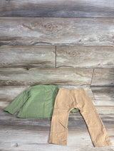 Nutmeg 2pc Dinosaur Print Pull Over Sweater & Pants Set Green sz 18-24m