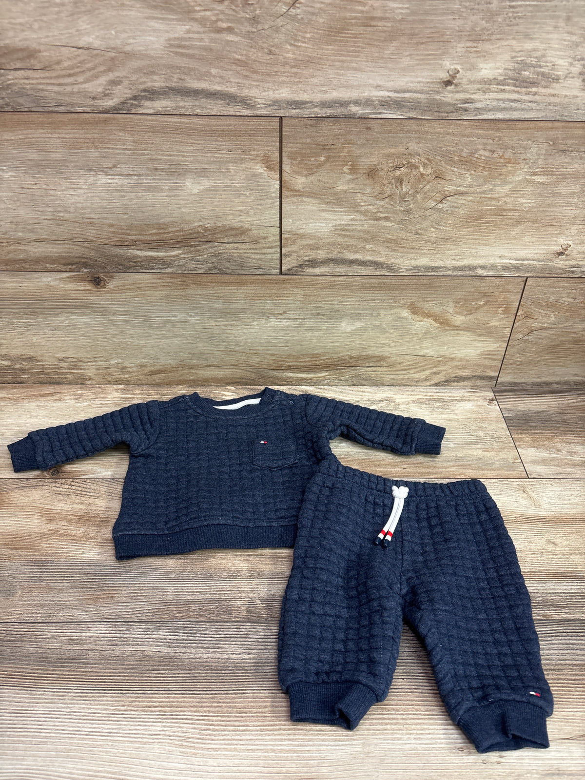 Tommy Hilfiger 2pc Sweatshirt & Jogger Set Navy sz 3-6m