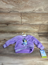 NEW Bluey Plush Sweatshirt Purple sz 12m