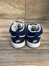 Nike Court Borough Mid 2 TD 'White Signal Blue' Sneakers sz 4c