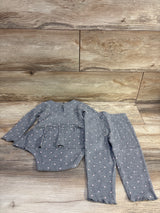 Carter's 2pc Skirted Waffle Knit Bodysuit & Pants Set Grey sz 18