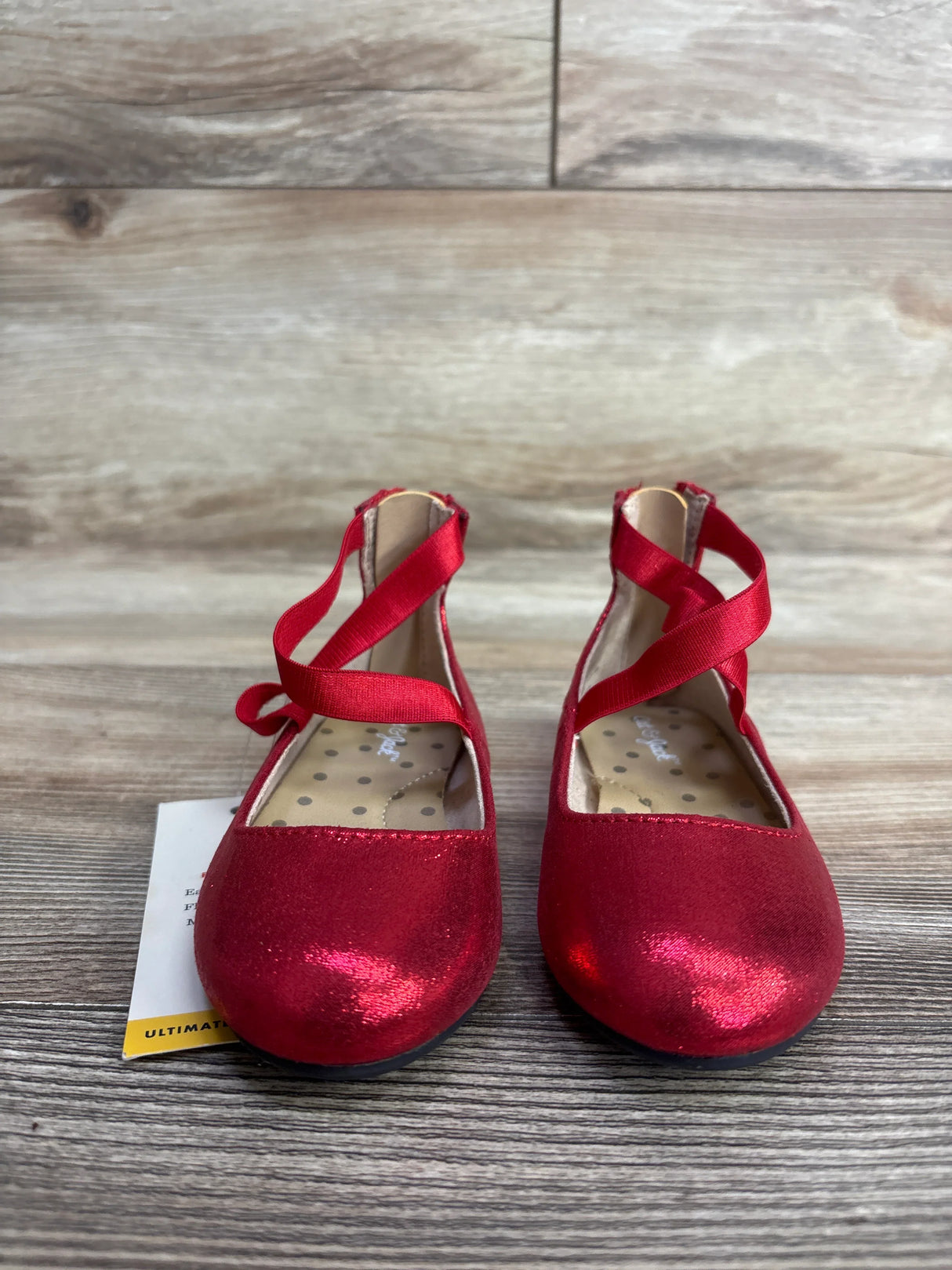 NEW Cat & Jack Trinity Ankle Strap Flats Red sz 6c