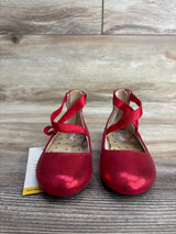 NEW Cat & Jack Trinity Ankle Strap Flats Red sz 6c