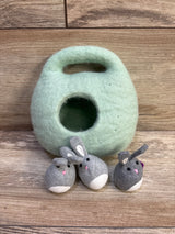 Lovevery Bunnies In A Felt Burrow Playset