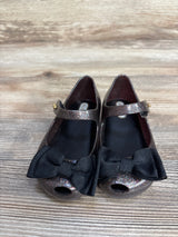 Mini Melissa 'Ultragirl Bow' Jelly Flat Black Glitter sz 7c