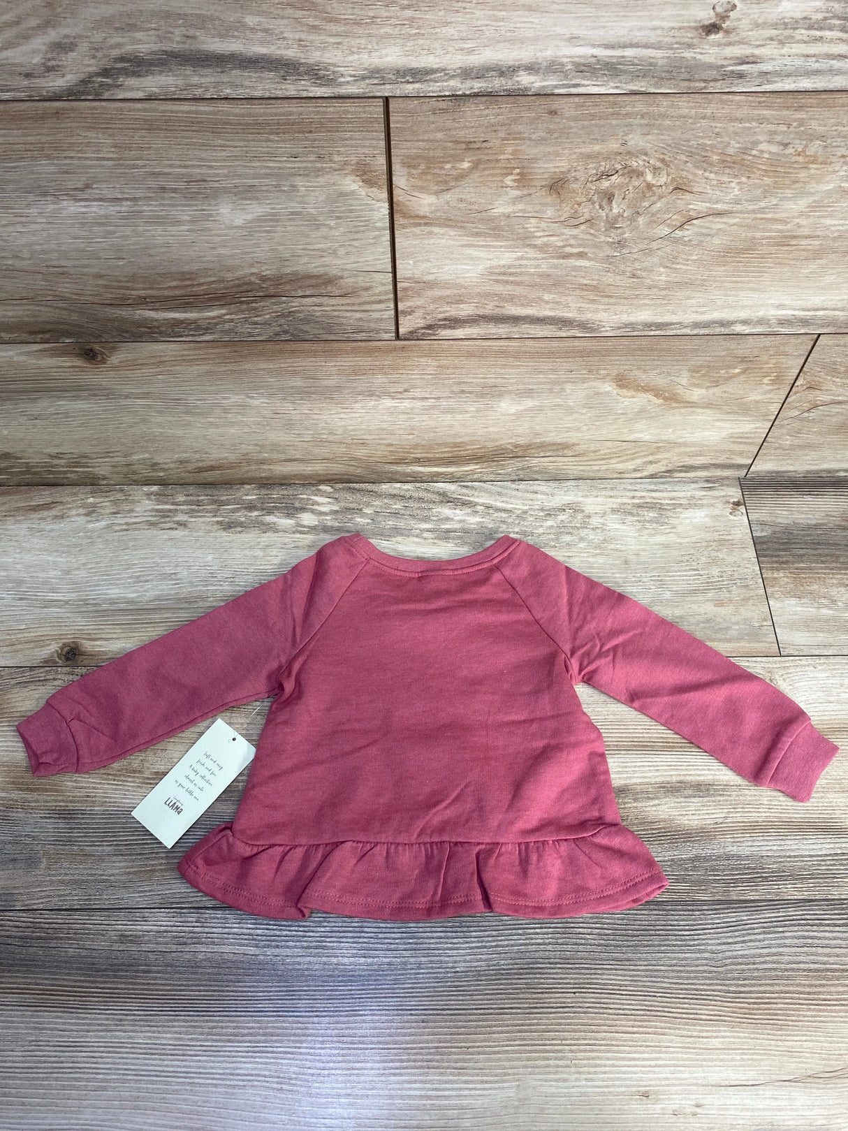 Laughing Llama Floral Peplum Top Pink sz 12m