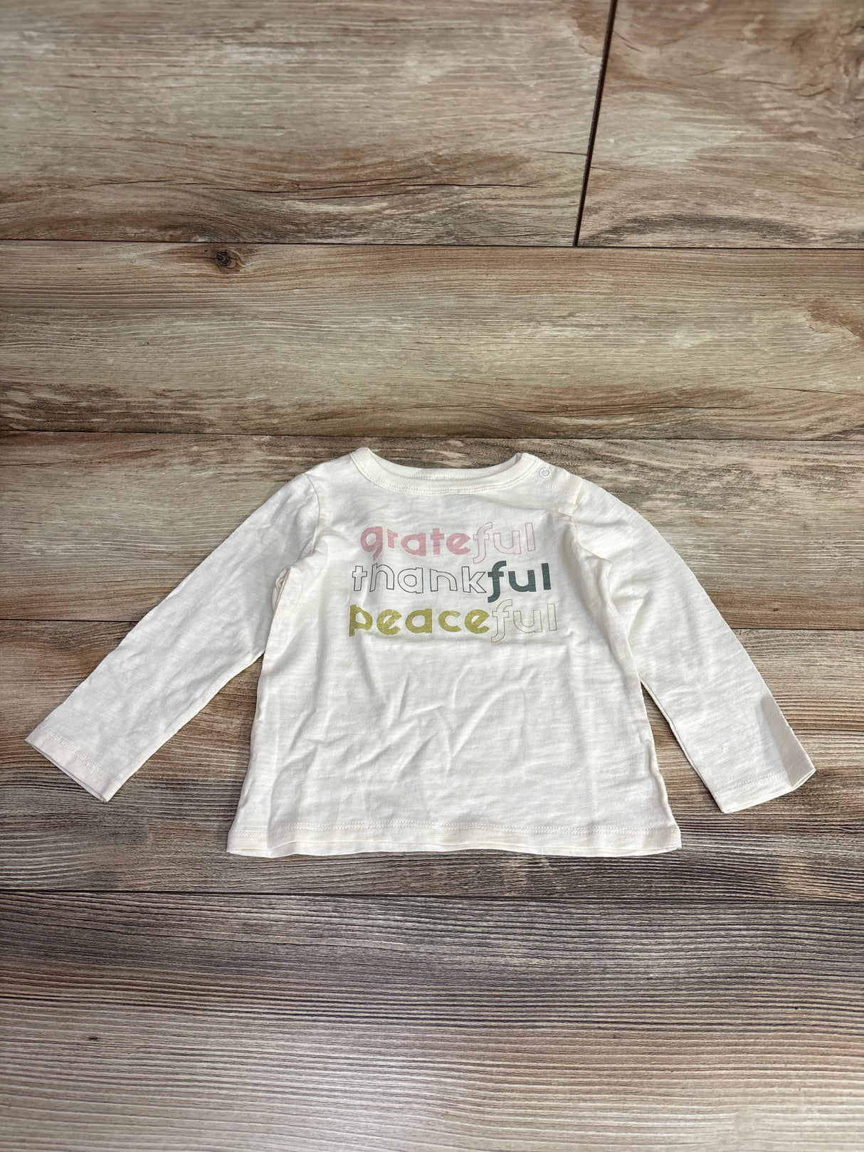 Little Co Grateful Shirt Ivory sz 12m