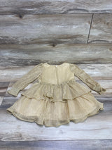 Wonder Nation Tiered Dress Gold sz 2T