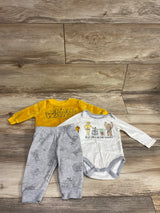 Star Wars 3pc Plush Sweatshirt, Bodysuit, & Joggers Yellow sz 0-3m