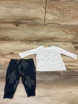 Carter's 2pc Free Hugs Cactus Shirt & Bottoms Set Grey sz 3m