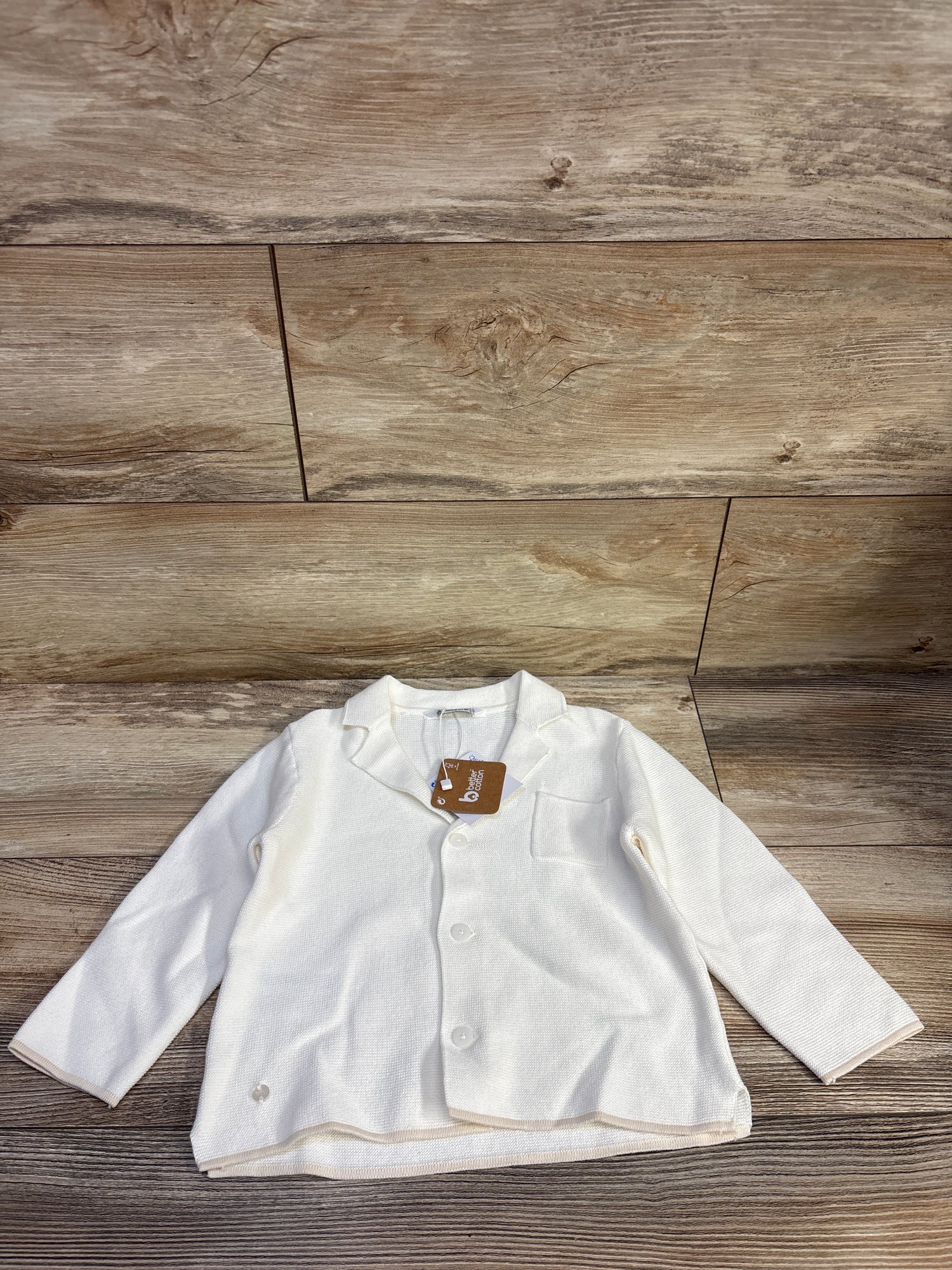 NEW Mayoral Knit Collared Cardigan Cream sz 2T