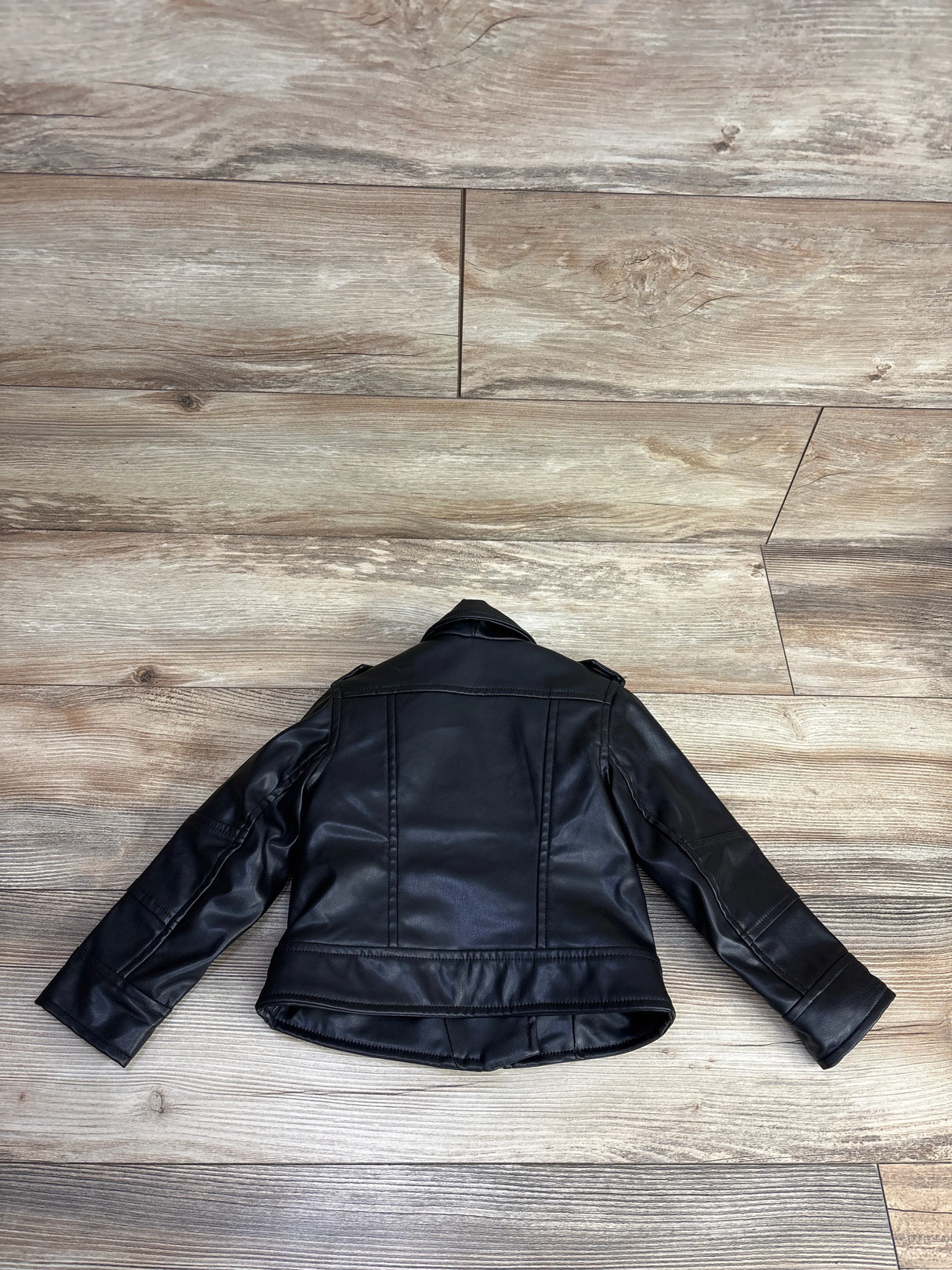 H&M Leather Biker Jacket Black sz 2T