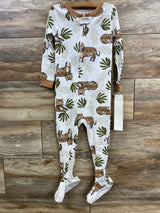 NEW Carter's Zip Tiger Sleeper White sz 3T