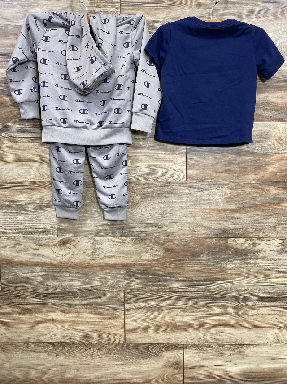 Champion 3pc Full Zip Jacket & Bottoms Set Grey sz 4T