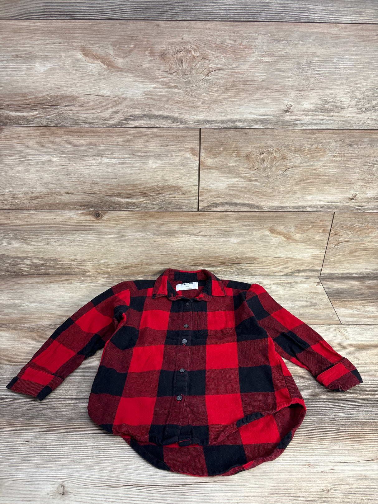 Old Navy Long Sleeve Plaid Flannel Red sz 5T
