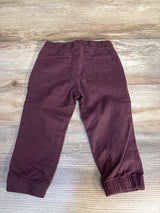 Cat & Jack Drawstring Joggers Maroon sz 18m