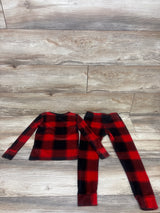 Cat & Jack 2pc Velour Plaid Pajama Set Red sz 4T